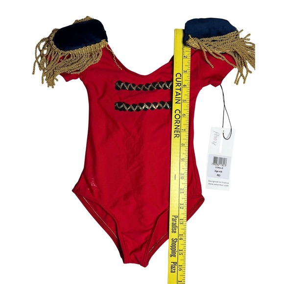 NWT Wear Moi Coralie Majorette Leotard, Red, Size 4/6 years - Picture 6 of 11